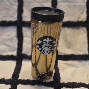 Starbucks 16 oz insulate 2016 Gold Drinking Cup